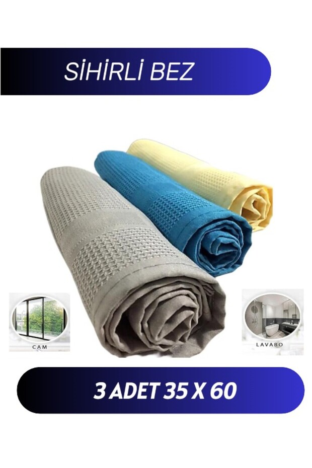 (3 Pieces) Large Size 35X60Cm Magic Cleaning Cloth, Phenomenon Cloth, Non-Marking Cloth, Glass Cloth