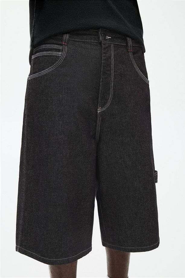 Carpenter süper bol denim bermuda şort - 5