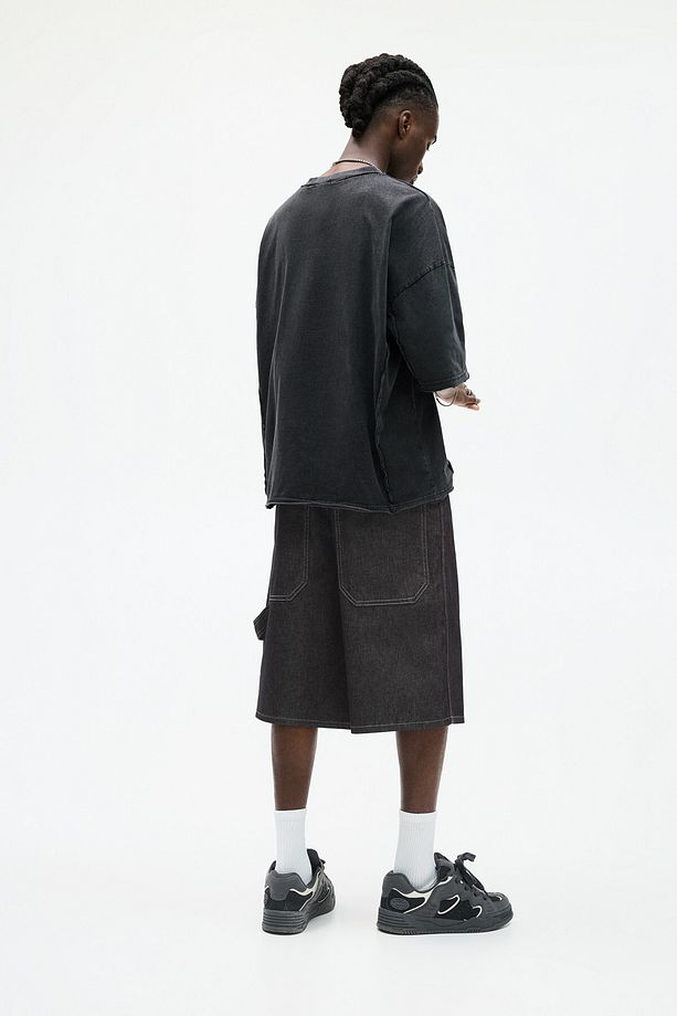 Carpenter süper bol denim bermuda şort - 4