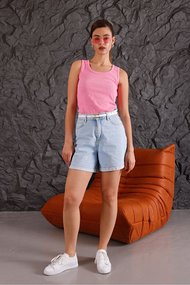 Kadın Fitilli Kalın Askılı Basic Atlet - 5