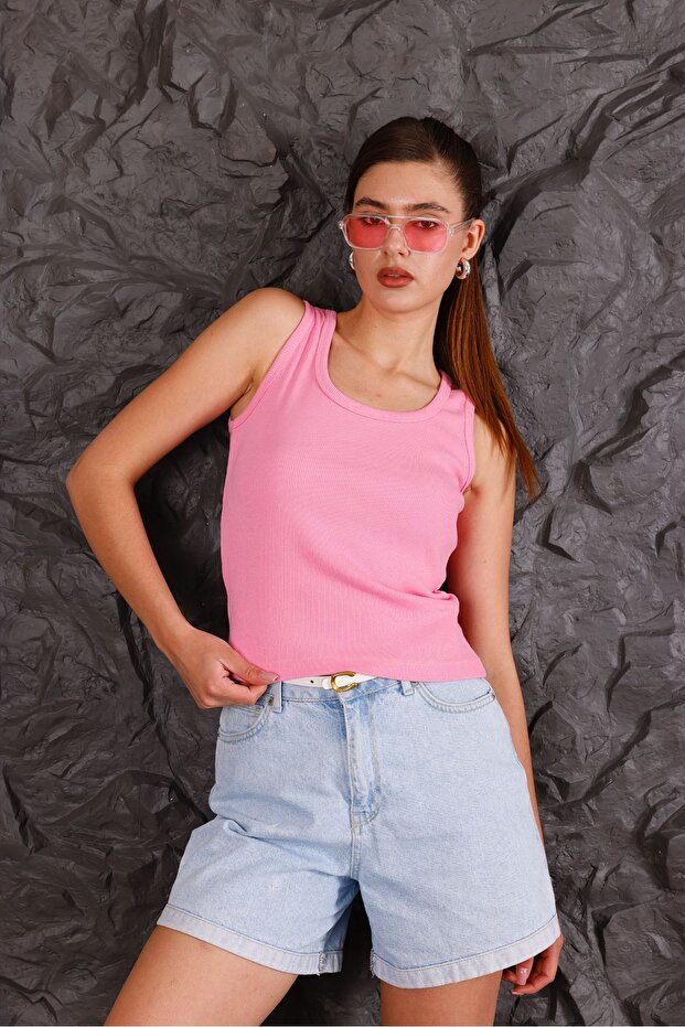 Kadın Fitilli Kalın Askılı Basic Atlet - 3