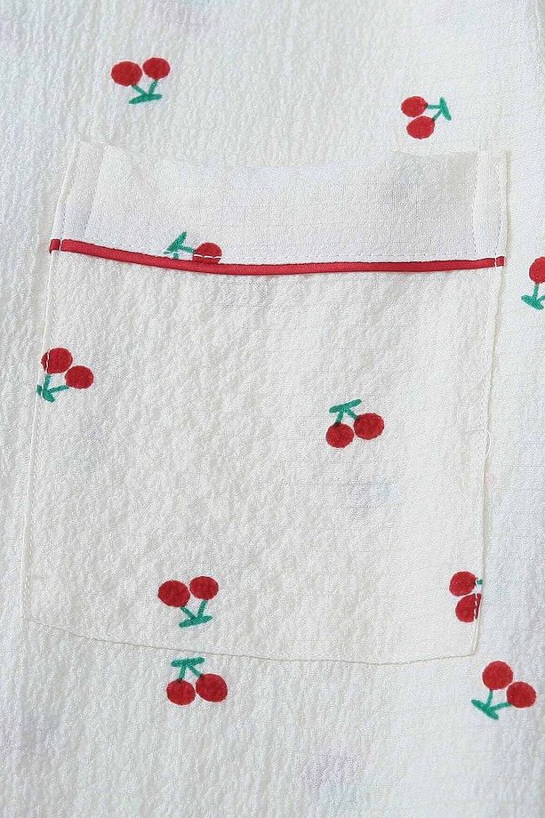 Özel Örme Kumaş Baskılı Kısa Kollu Şortlu Pijama Takımı - 5