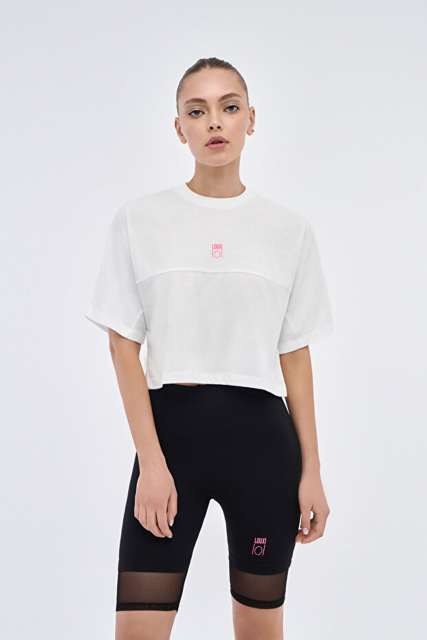 Kadın Oversize Crop Tişört