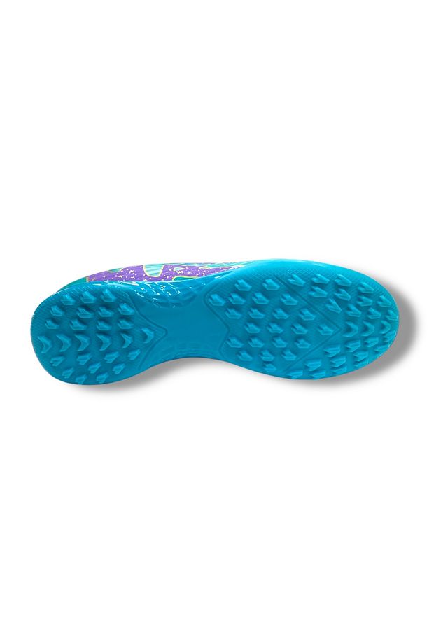 Mercurıal Çoraplı Unisex Halısaha Ayakkabı Mor Turkuaz Desenli - 5