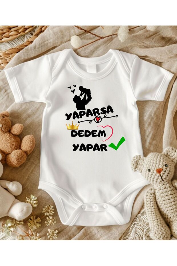 Yaparsa Dedem Yapar Written Baby Bodysuit 100% Cotton