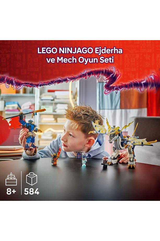 ® NINJAGO® Rogue’un Robot Ejderha Binicisi 71843 - 8+ Yaratıcı Oyuncak Yapım Seti (584 Parça) - 6