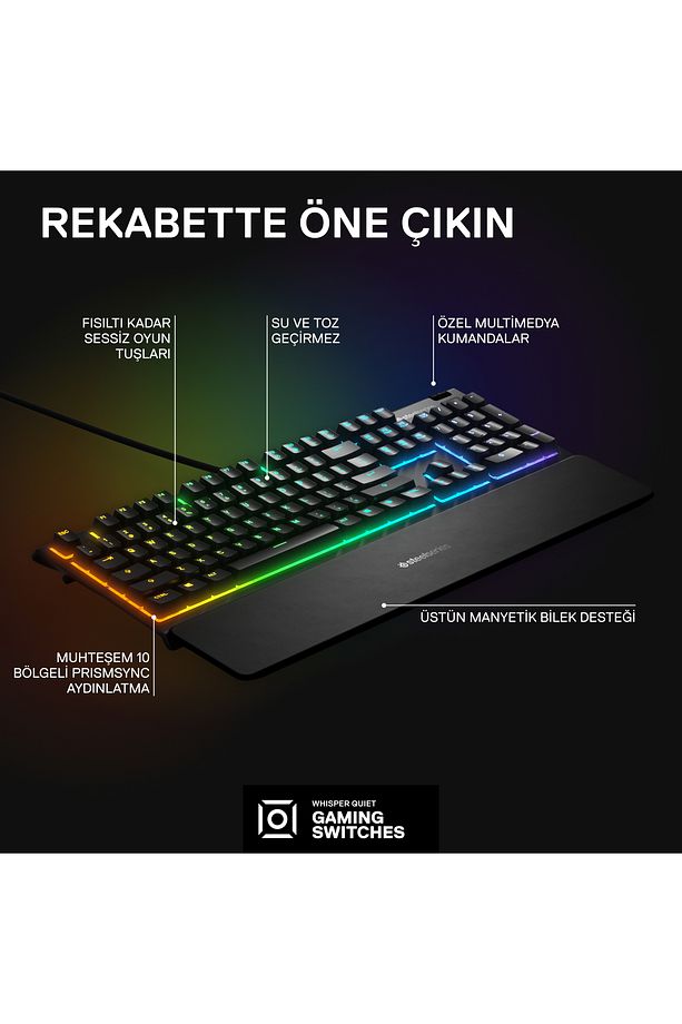 Apex 3 Ssk64808 Tr Q Rgb Membrane Kablolu Gaming (OYUNCU) Klavye - 3