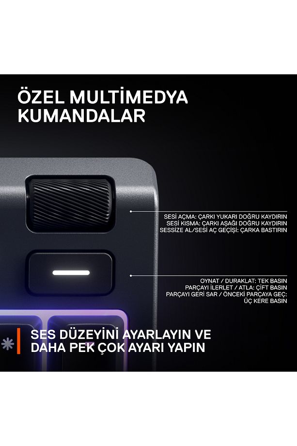 Apex 3 Ssk64808 Tr Q Rgb Membrane Kablolu Gaming (OYUNCU) Klavye - 5