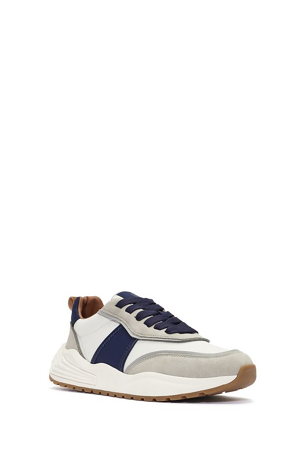 ACBC x DERİMOD Erkek Bej Bağcıklı Kalın Tabanlı Sneaker 25SFD78066F - 6