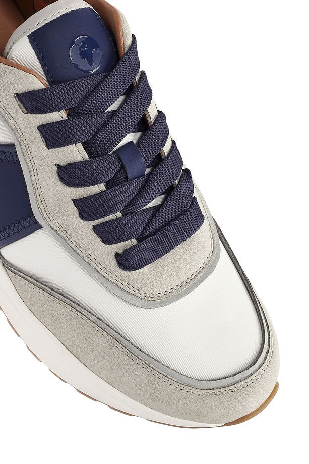 ACBC x DERİMOD Erkek Bej Bağcıklı Kalın Tabanlı Sneaker 25SFD78066F - 8