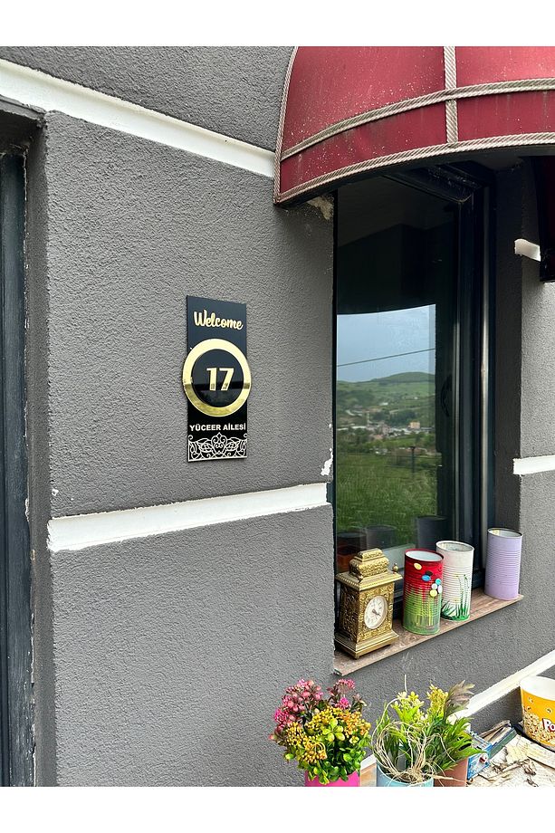 3D Avantgarde Retro Villa, Ev, OTEL - Daire Önü Numara-İsimlik Türkiye de TEK! - 2