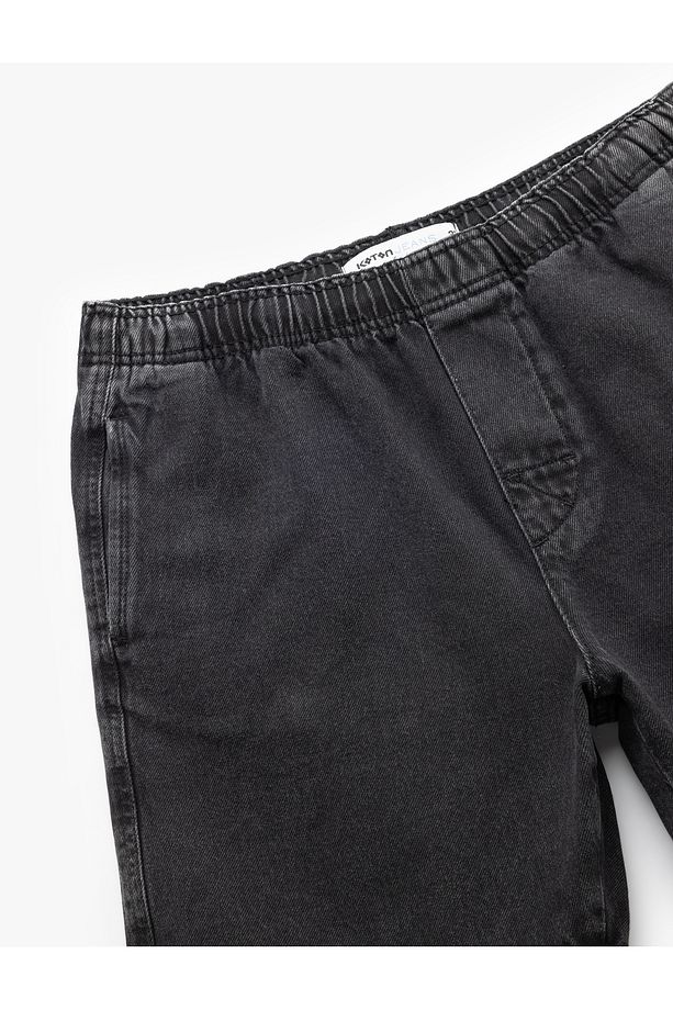 Oversize Kot Şort Bermuda Cep Detaylı Pamuklu - 6