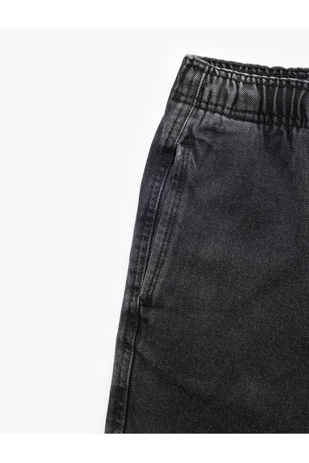 Oversize Kot Şort Bermuda Cep Detaylı Pamuklu - 7