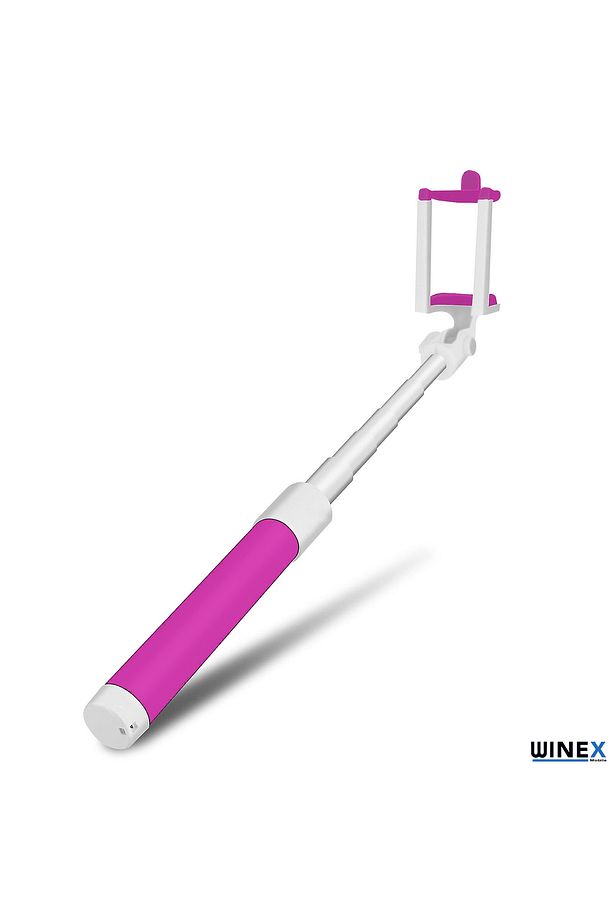 Winex Sr342 Katlanabilir Type-c Selfie Girişli Stick Çubuğu Pembe - 4