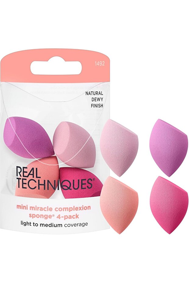 Real Techniques Mini Miracle Complexion Sponges, 4 Mini Sponges - 1