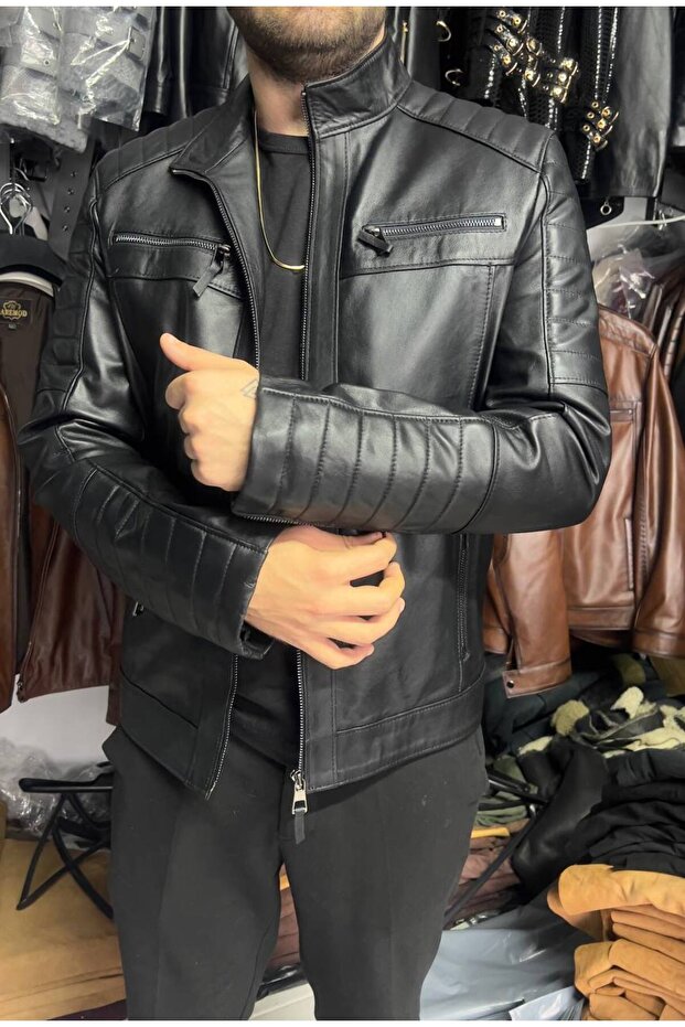 سترة جلدية للرجال - 1