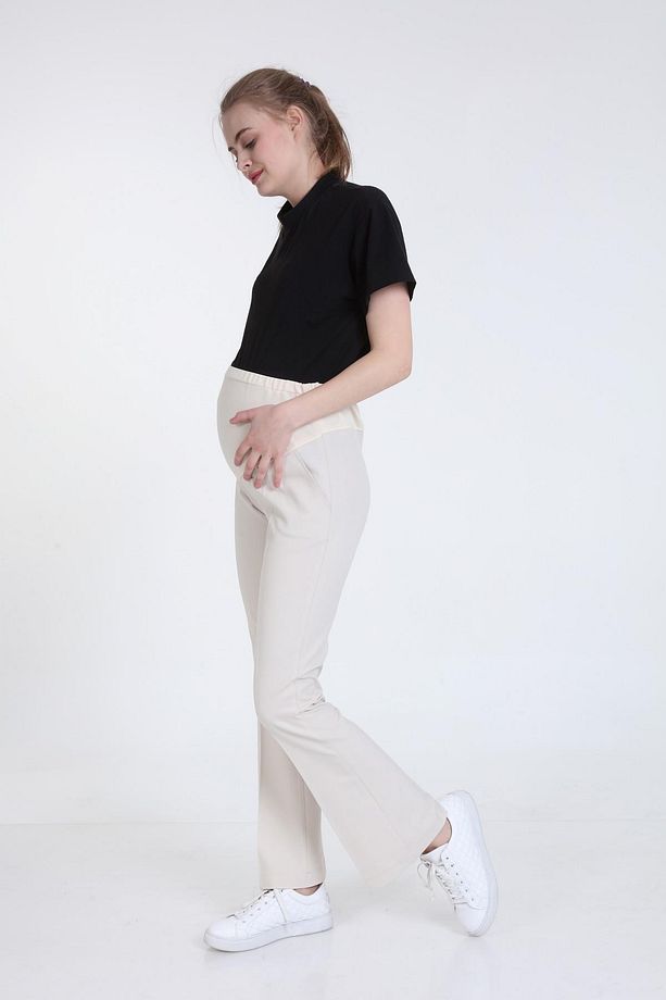 HAMİLE İSPANYOLPAÇA KUMAŞ PANTOLONU BELİ AYARLANABİLİR - 2