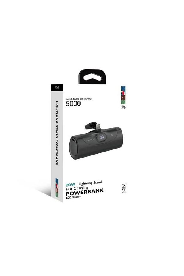 Lightning Çıkışlı 20w Hızlı Şarj 5000 Mah Siyah Standlı Powerbank Mini Şarj Stand - 3