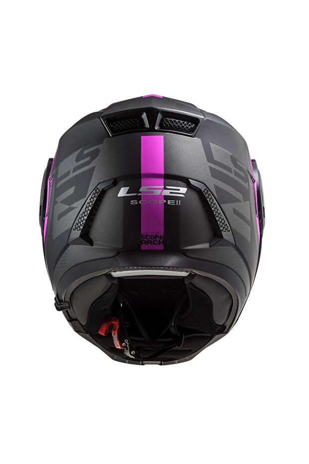 SCOPE 2 ARCH MAT TITANIUM-PEMBE ÇENE AÇILIR KASK - 3