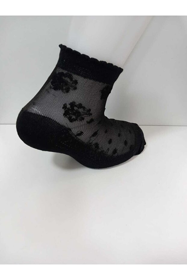 kadın puantiyeli tül çorap - 4