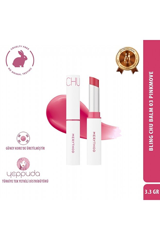 Colorful Lip Balm That Gives a Vibrant and Plump Look - Bling Chu Balm 03 Pinkmove