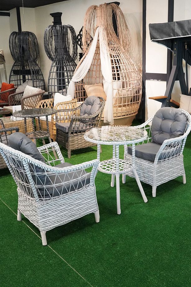 Telve Bistro Ø60 cm Masalı İki Kişilik Rattan Çay Takımı - 1