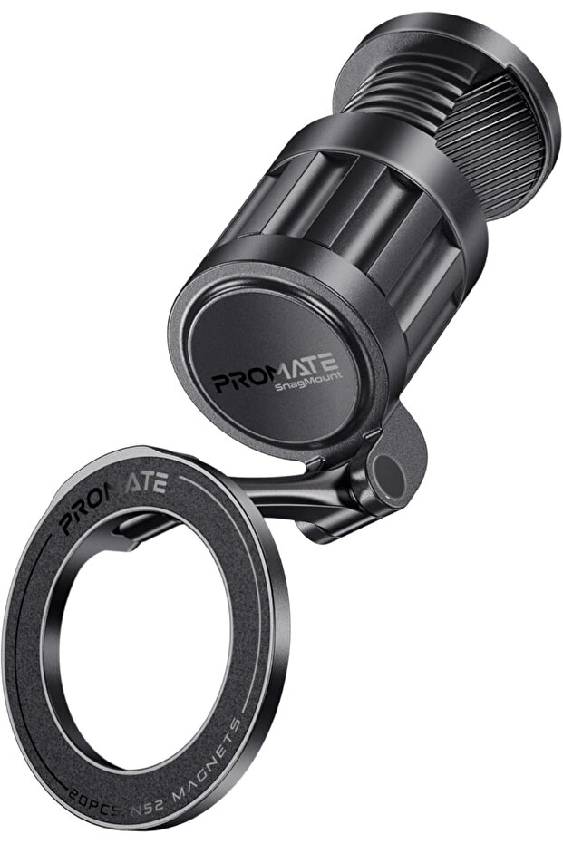 Magnetic Smartphone Mount with Versatile Clamping on Car Screens, Work Desks, Tables or Any Surface Up To 30mm, N52 Magnets, Sturdy Clamping, Anti-Shake Stability, 360 Rotation SnagMount Black