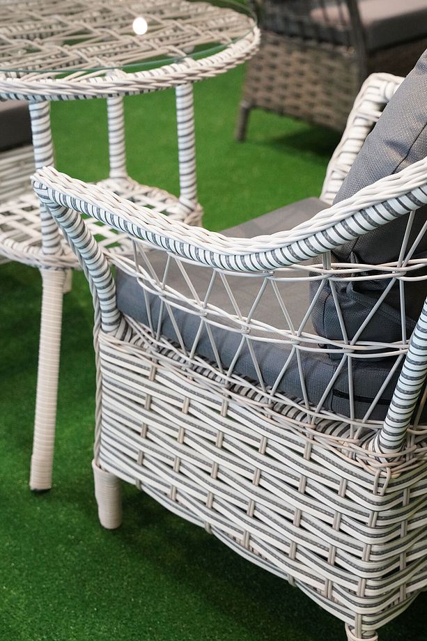 Telve Bistro Ø60 cm Masalı İki Kişilik Rattan Çay Takımı - 6