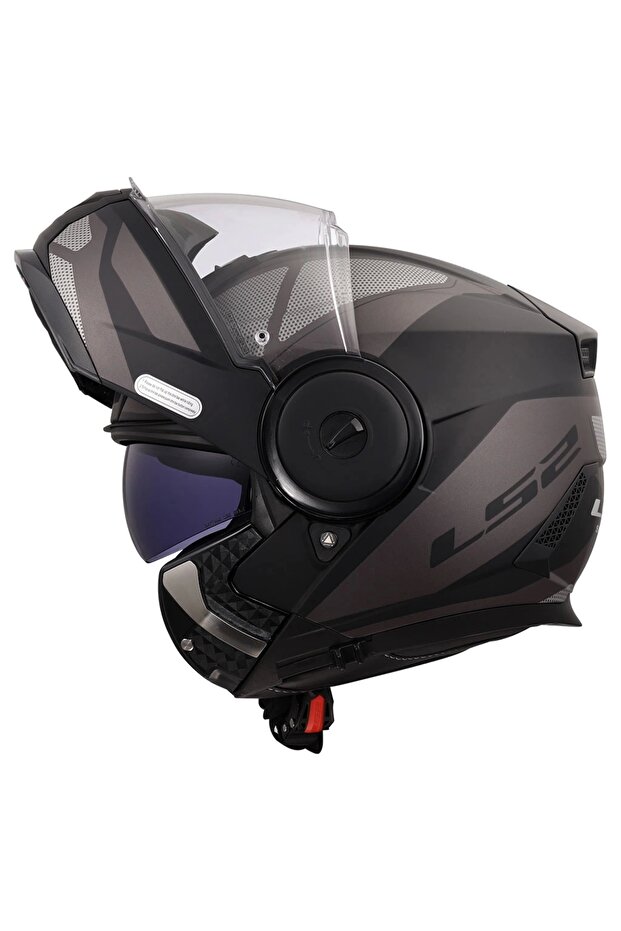 SCOPE 2 AXIS MAT SİYAH-TITANIUM ÇENE AÇILIR KASK - 2