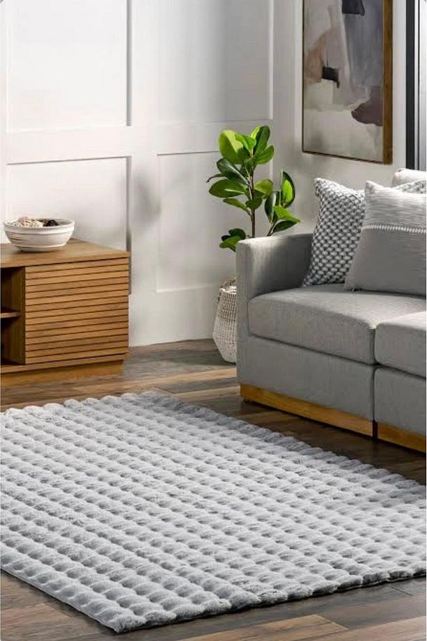 KAYMA YAPMAYAN ÜST KALİTE TAVŞAN TÜYÜ YUMUŞAK DOKULU BABIL POST TÜRKERİ HALI 120X180 - 4