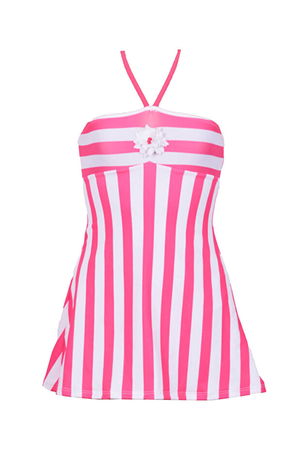 Girl's Striped Dress Swimsuit