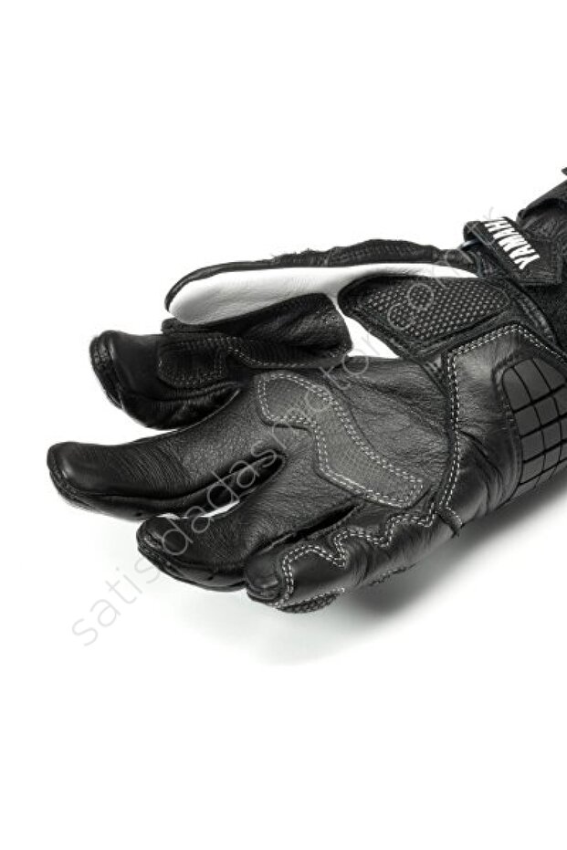 RACİNG DERİ ELDİVEN BEYAZ - 3