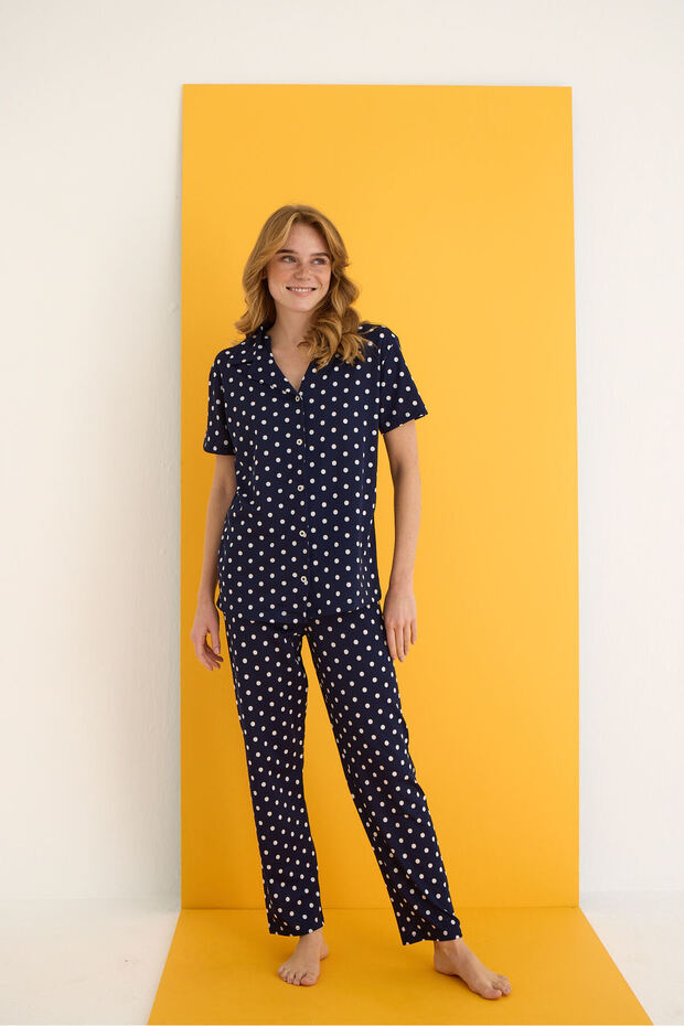 HELEN DÜĞMELİ PİJAMA TAKIMI - 2