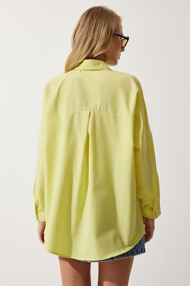 Kadın Oversize Uzun Basic Gömlek - 6