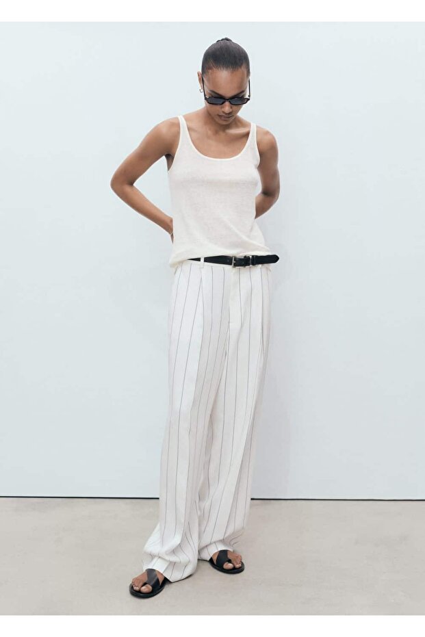 Keten askılı bluz - 2