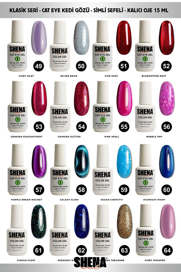 Kalıcı Oje Bayilik Paketi 192 Adet Tüm Renkler - Toptan Oje - UV/LED Gel Polish 15 Ml - Dynamic - 6