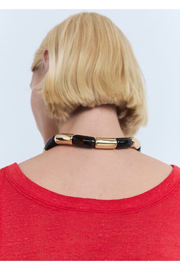 Askılı keten bluz - 6