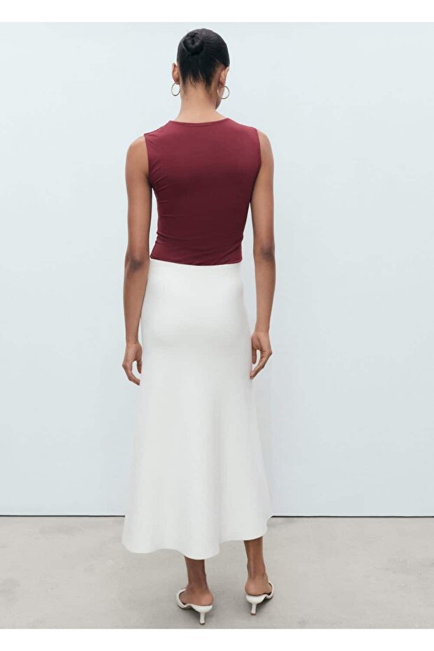 Geniş askılı dar kesim bluz - 4