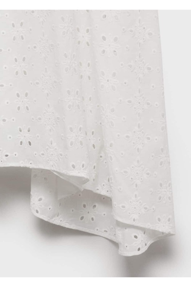 Die cut detaylı midi elbise - 5