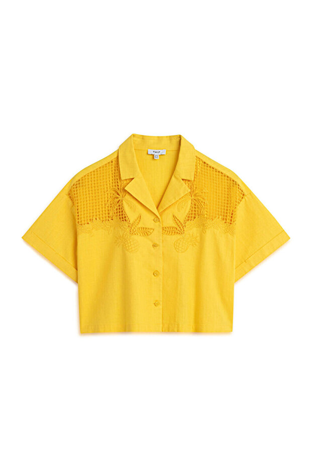 NAKIŞLI OVERSIZE GÖMLEK - 3