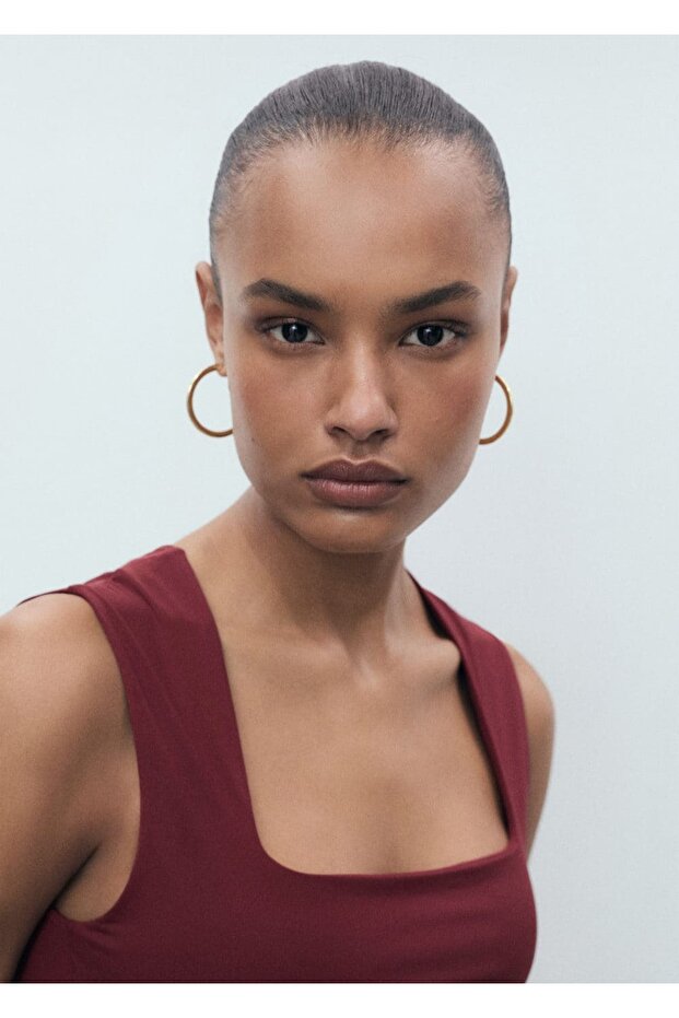 Geniş askılı dar kesim bluz - 6