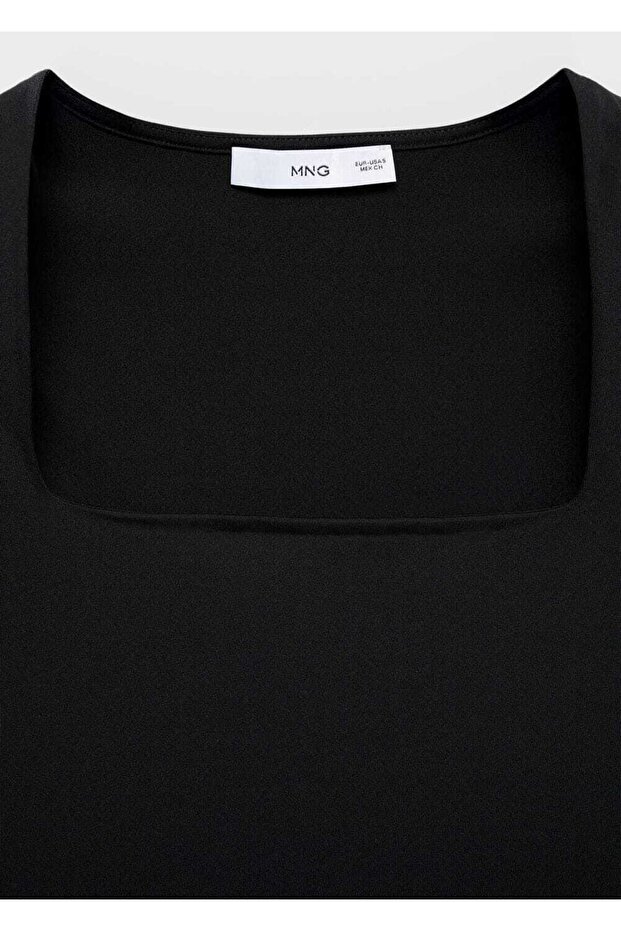 Geniş askılı dar kesim bluz - 6