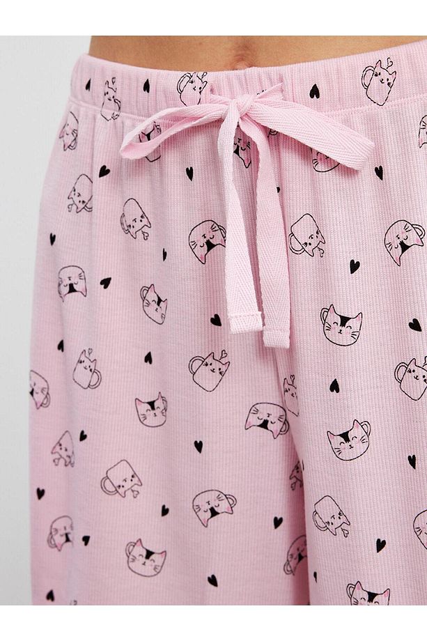 LCW DREAM U Yaka Kadın Şortlu Pijama Takımı (S5) - 5