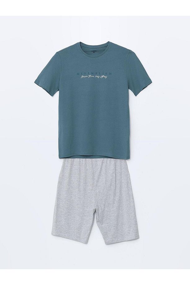 Standart Kalıp Erkek Şortlu Pijama Takımı (S5) - 1