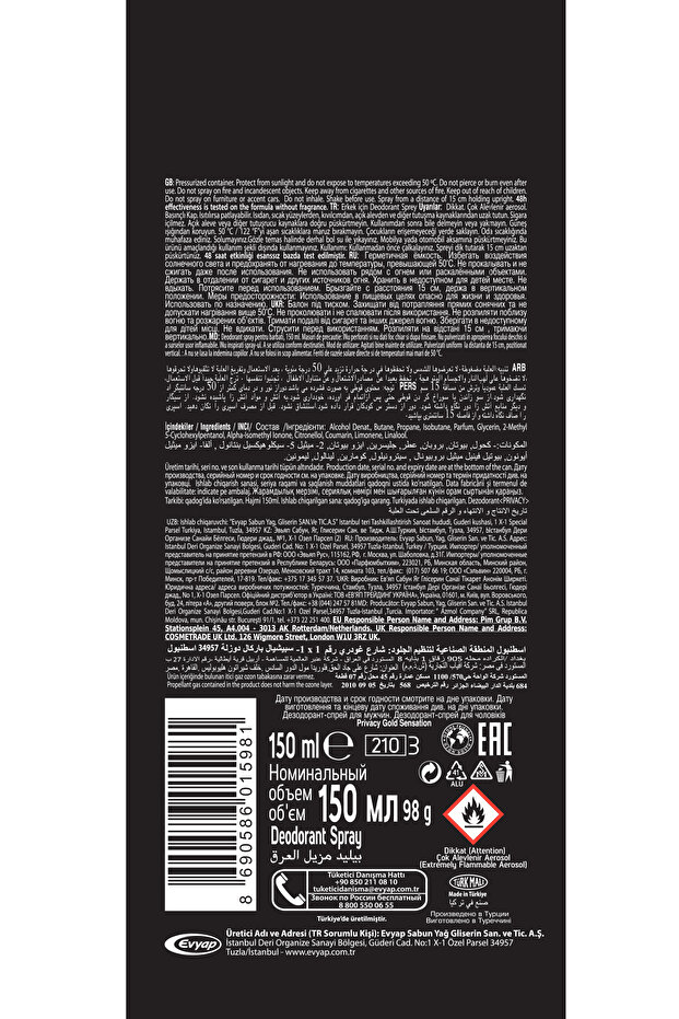 Gold Man Edt Erkek Parfüm 100 Ml&deodorant 3x150 ml - 7