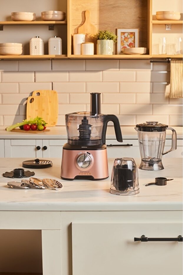 Mastermaid Power Multifunctional 10 In 1 Rosegold Mutfak Robotu, Blender Seti 2000w - 1