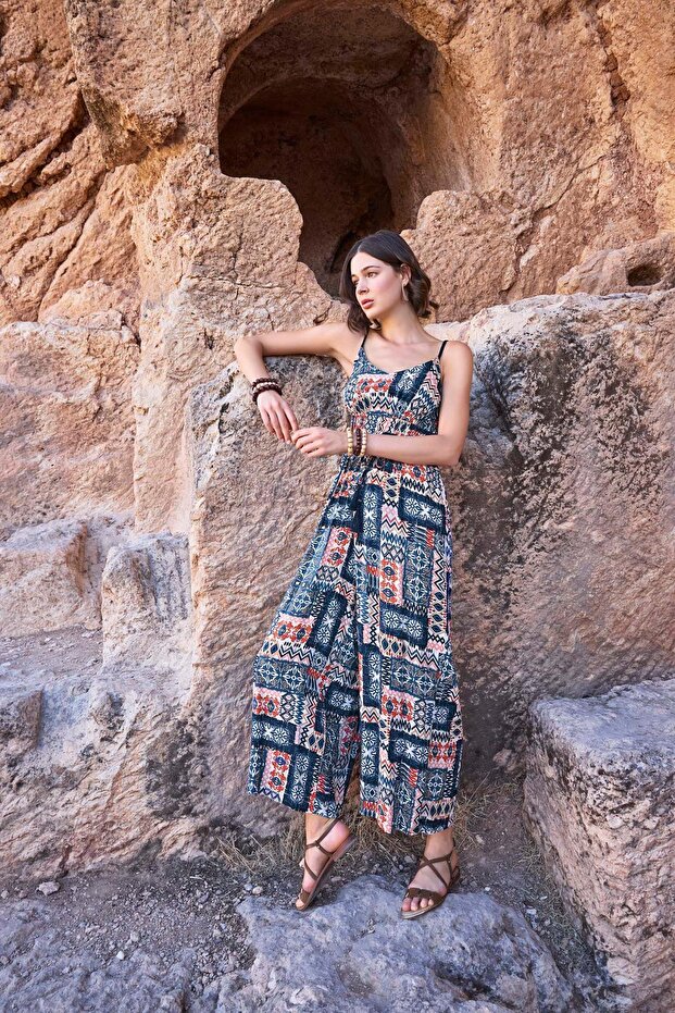 Ethnic Patterned Jumpsuit - 2
