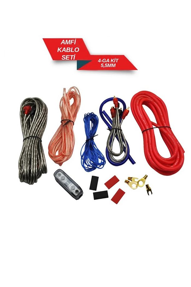 Ampfi Tesisat Kablo Seti 4-GA Kit 5.5 mm - 3