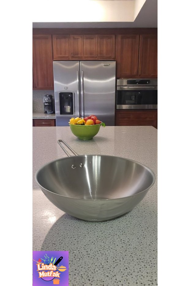28 Cm Çelik Wok Tava