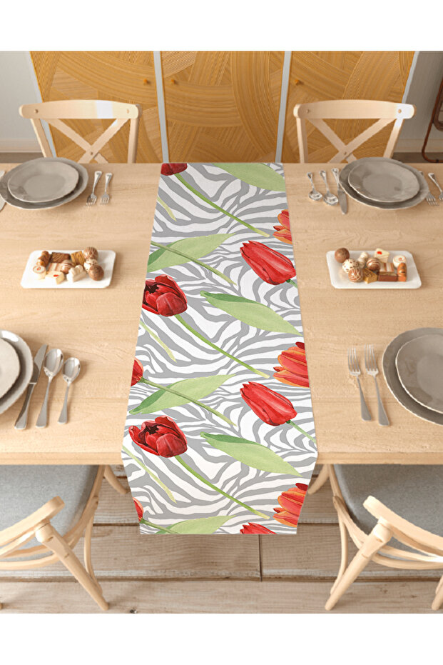 Flower Bohemian Patterned Special Design Runner Digital Printed Decorative Tablecloth Modern Home Decoration